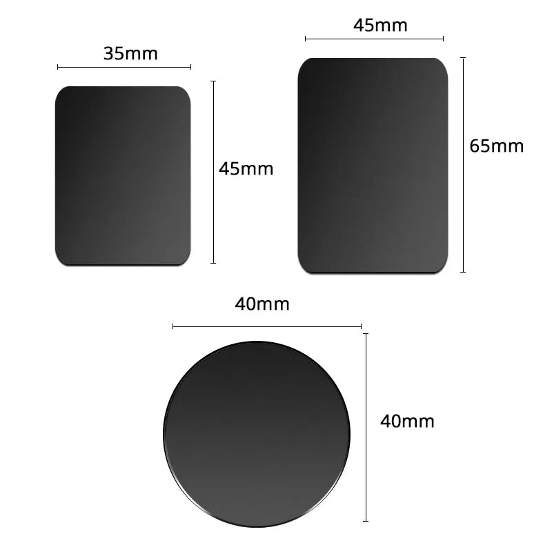 Magnetic Metal Plate for Car Phone Holder - Universal Adhesive Disk for Magnet Mounts