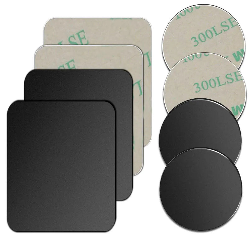 Magnetic Metal Plate for Car Phone Holder - Universal Adhesive Disk for Magnet Mounts
