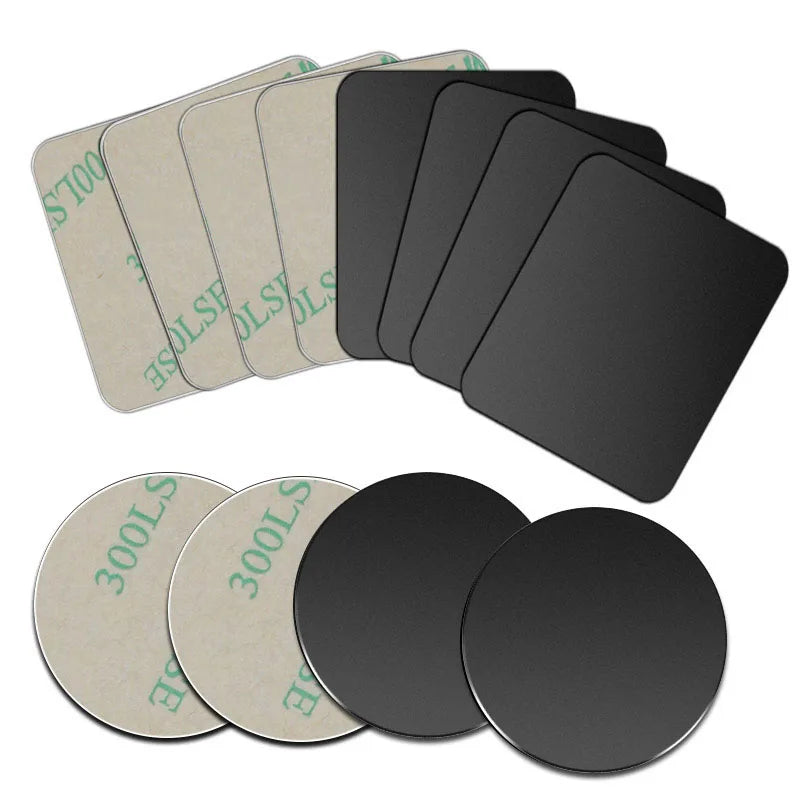 Magnetic Metal Plate for Car Phone Holder - Universal Adhesive Disk for Magnet Mounts