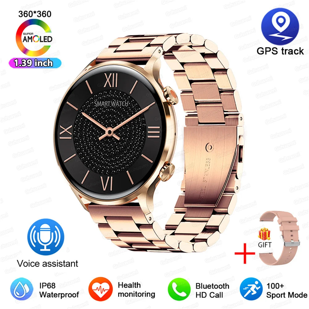 2025 AMOLED Smartwatch - Bluetooth Call, GPS, IP68 Waterproof, Android & iOS