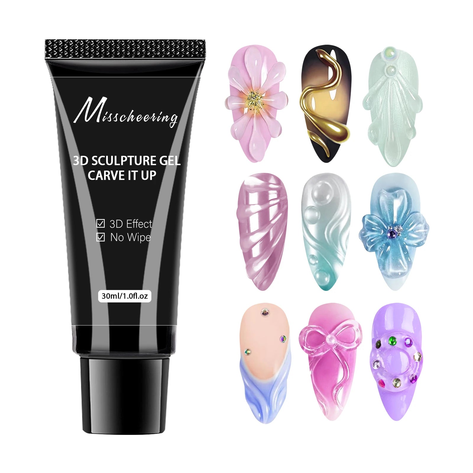 Nail Rhinestone Glue Gel - Super Strong 3D Nail Art Adhesive