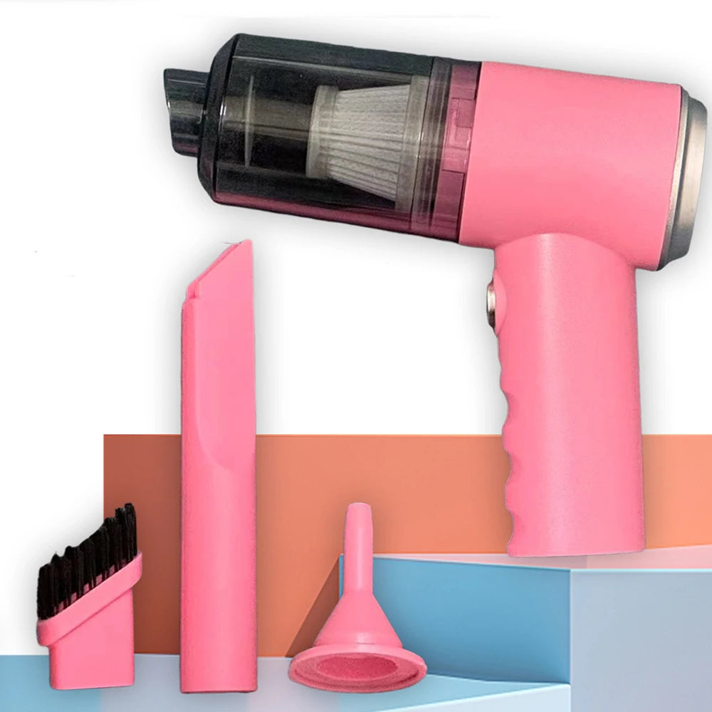 3-in-1 Handheld Vacuum Cleaner - USB Rechargeable Cordless Mini Vac