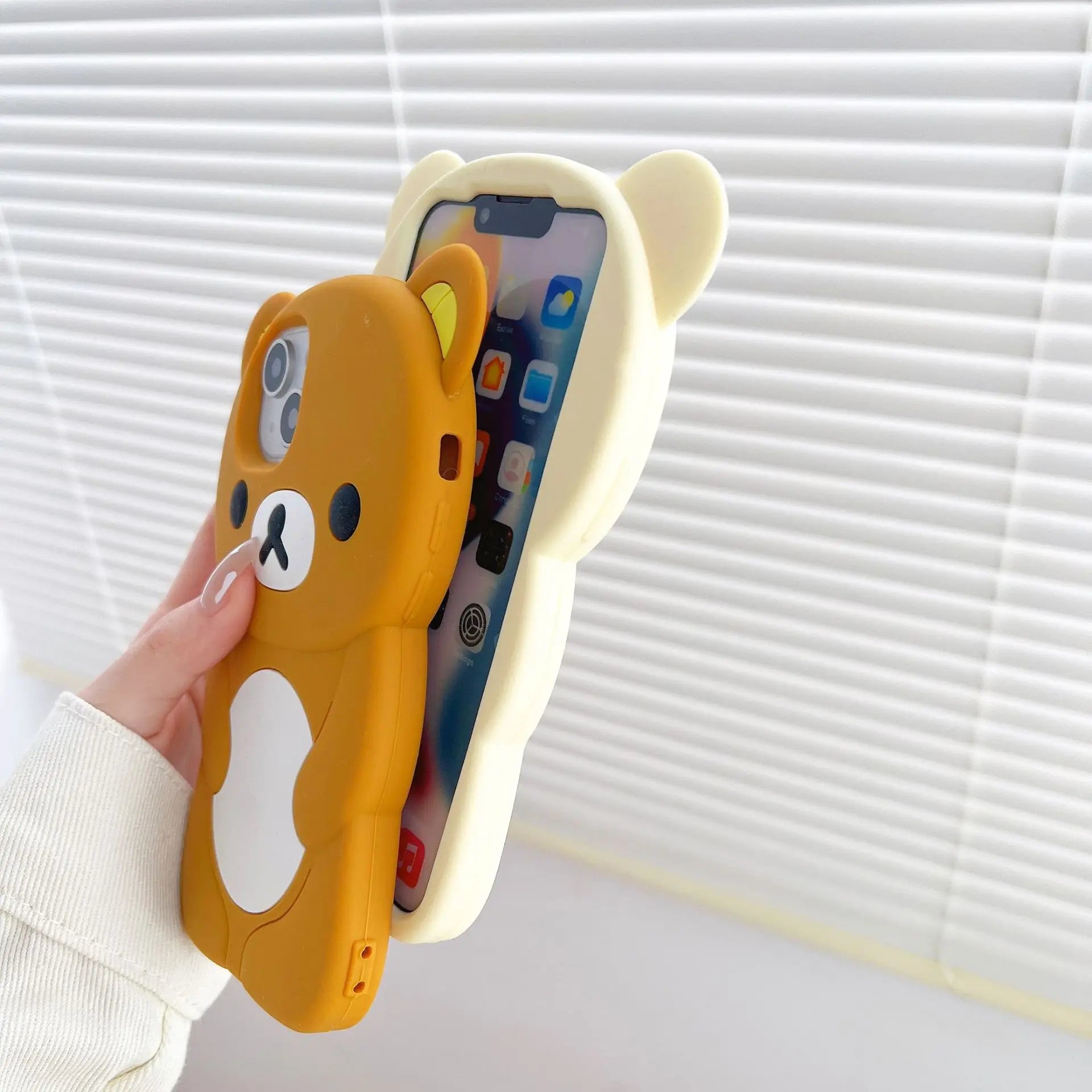 Rilakkuma Bear Silicone Case for iPhone - Cute Soft Cover for All Models