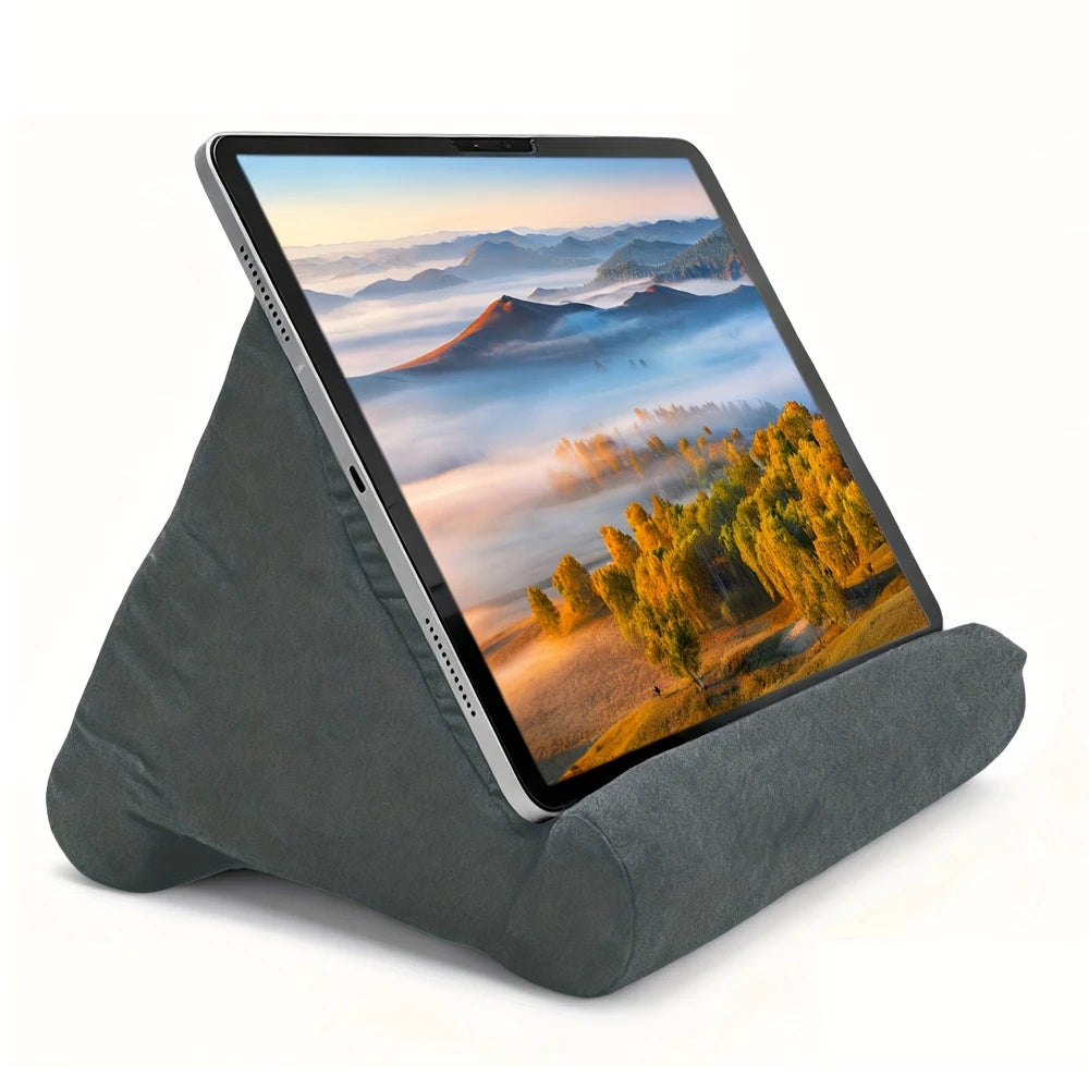 Soft Pillow Tablet Stand - Multi-Angle Adjustable Reading Holder for iPad & Tablets