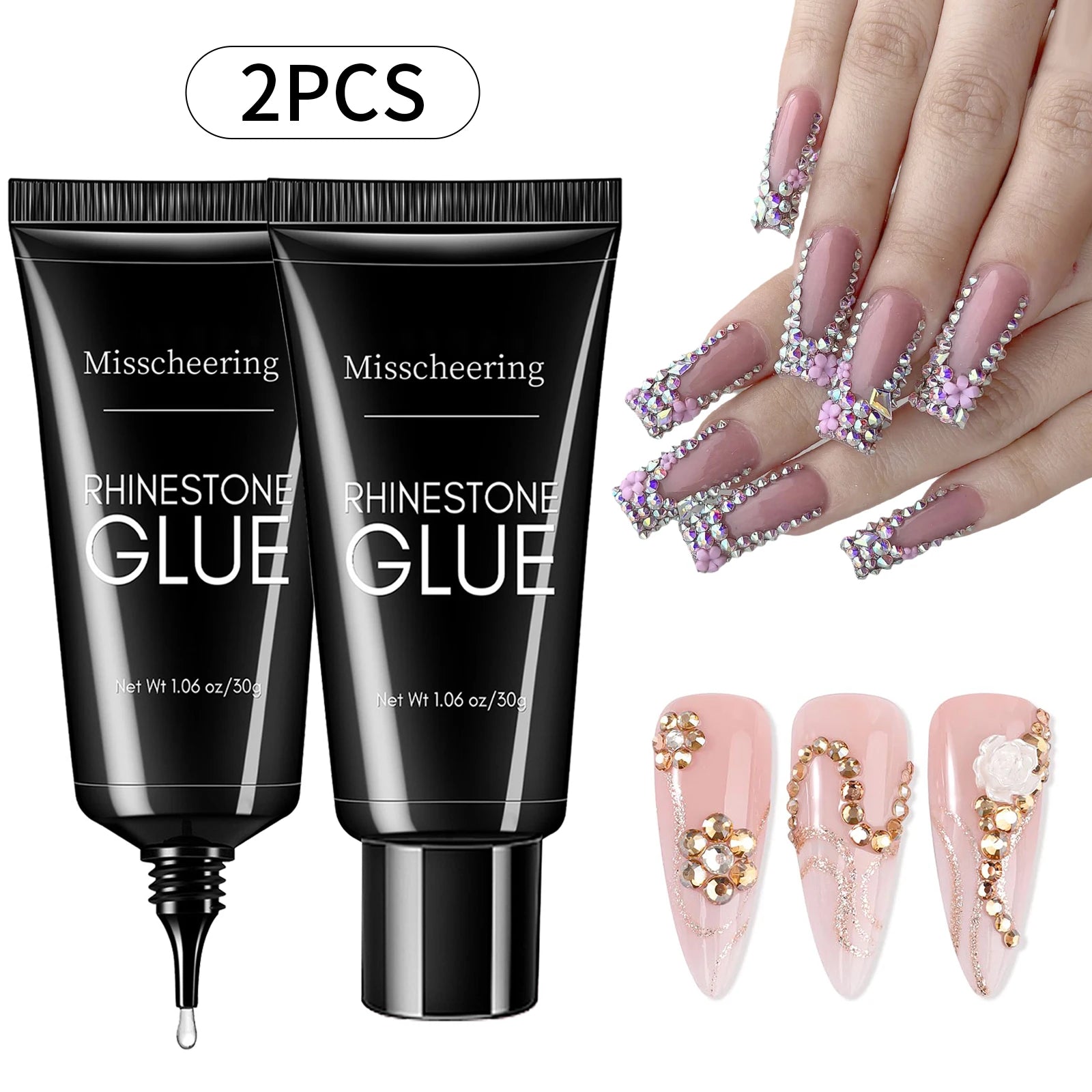 Nail Rhinestone Glue Gel - Super Strong 3D Nail Art Adhesive