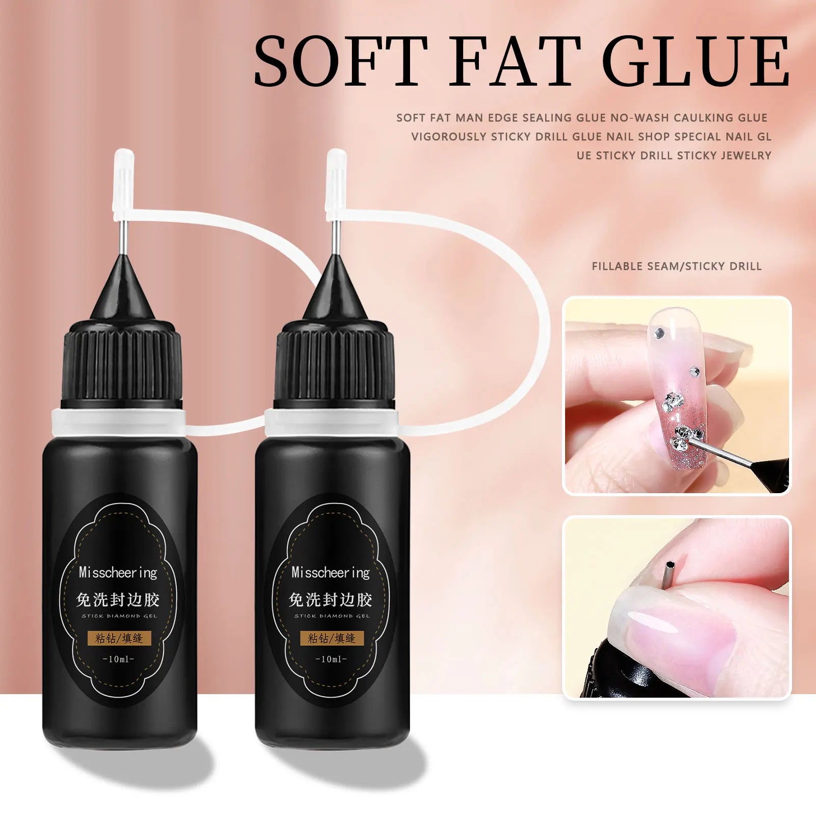 Nail Rhinestone Glue Gel - Super Strong 3D Nail Art Adhesive