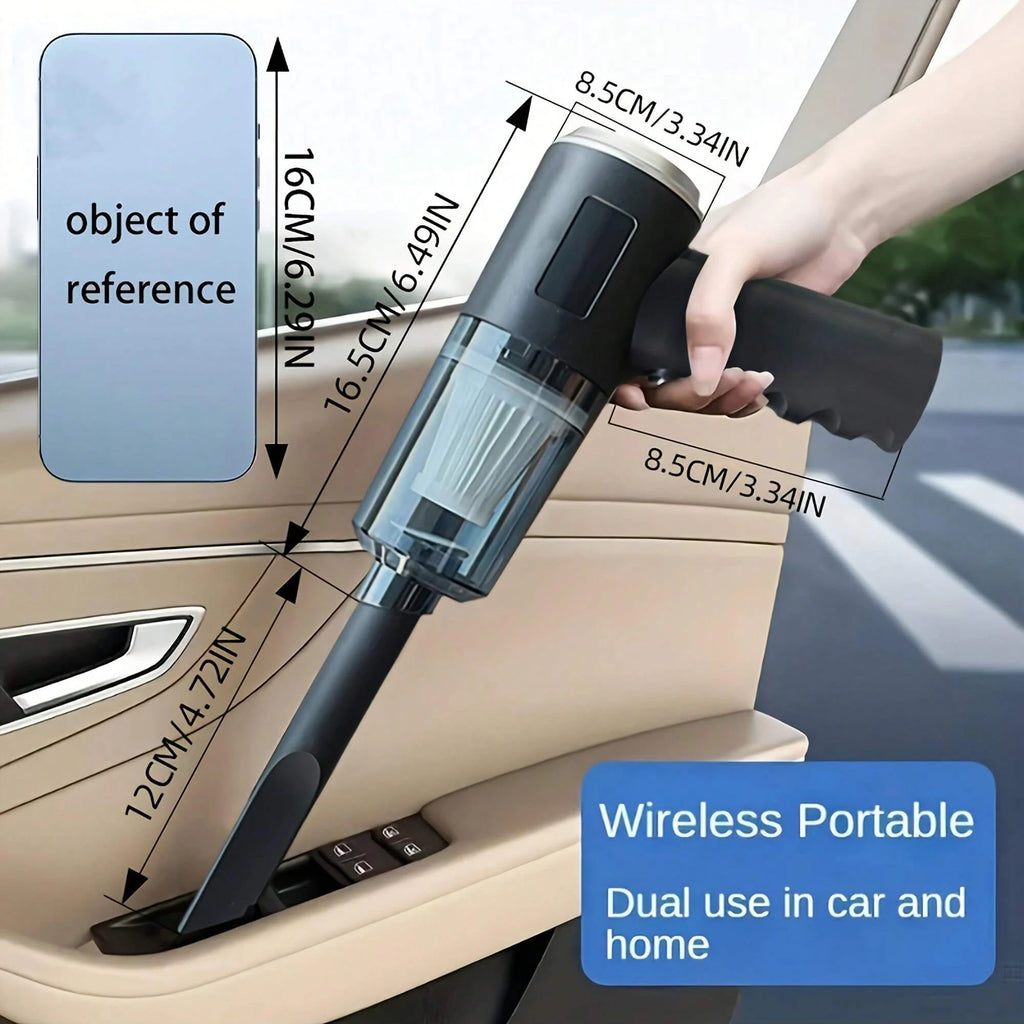 3-in-1 Handheld Vacuum Cleaner - USB Rechargeable Cordless Mini Vac
