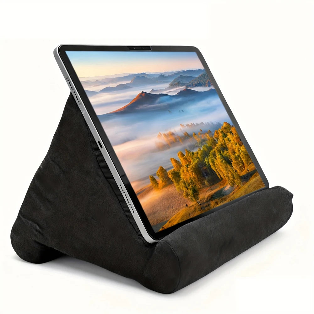 Soft Pillow Tablet Stand - Multi-Angle Adjustable Reading Holder for iPad & Tablets