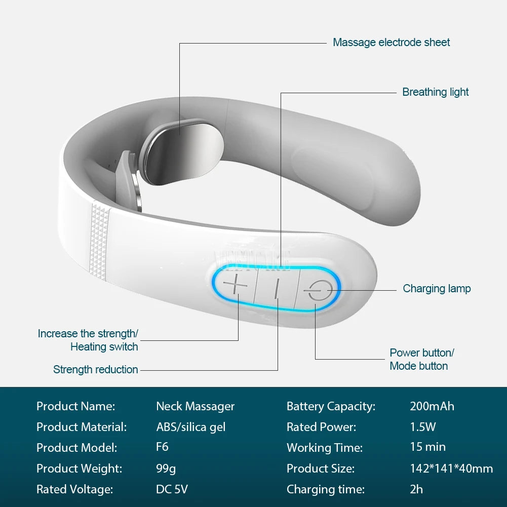 EMS Neck Massager - Smart Pulse Electric Pain Relief Device