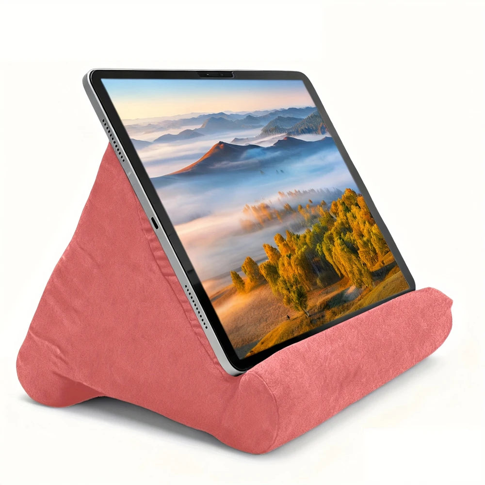 Soft Pillow Tablet Stand - Multi-Angle Adjustable Reading Holder for iPad & Tablets