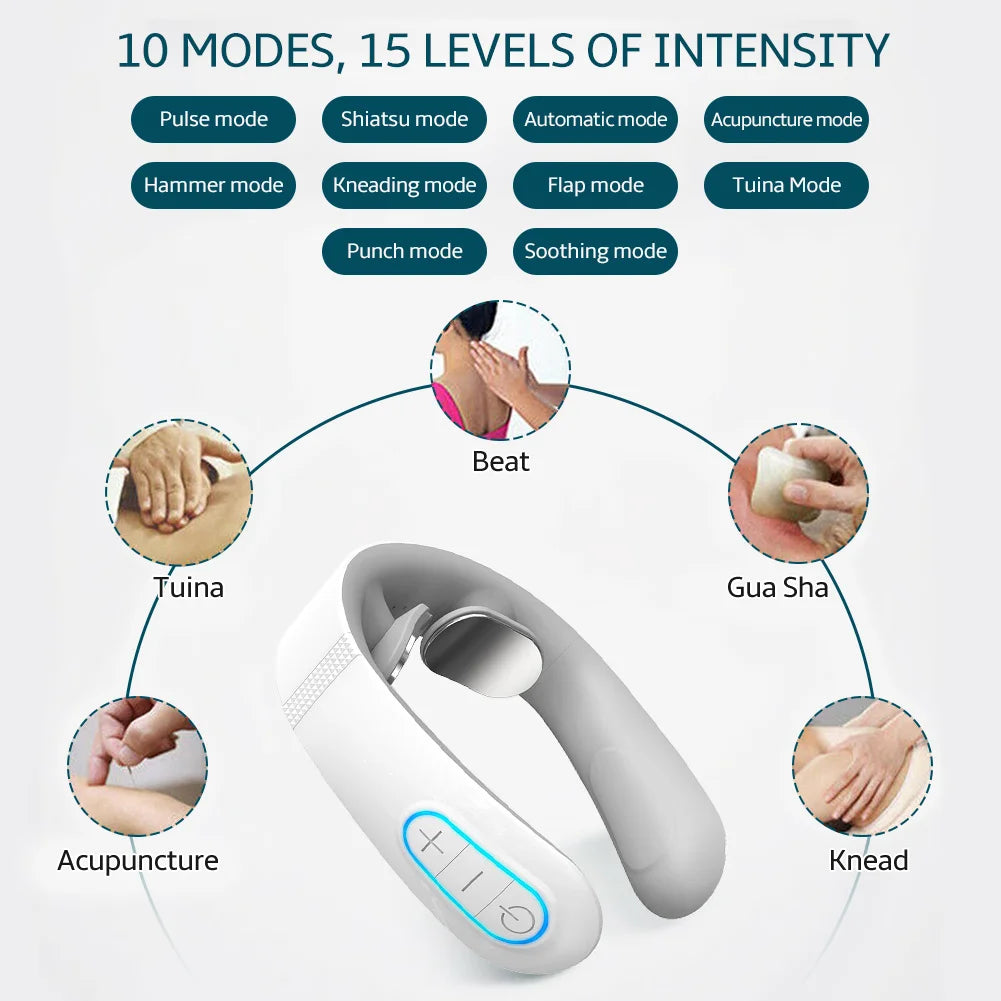 EMS Neck Massager - Smart Pulse Electric Pain Relief Device