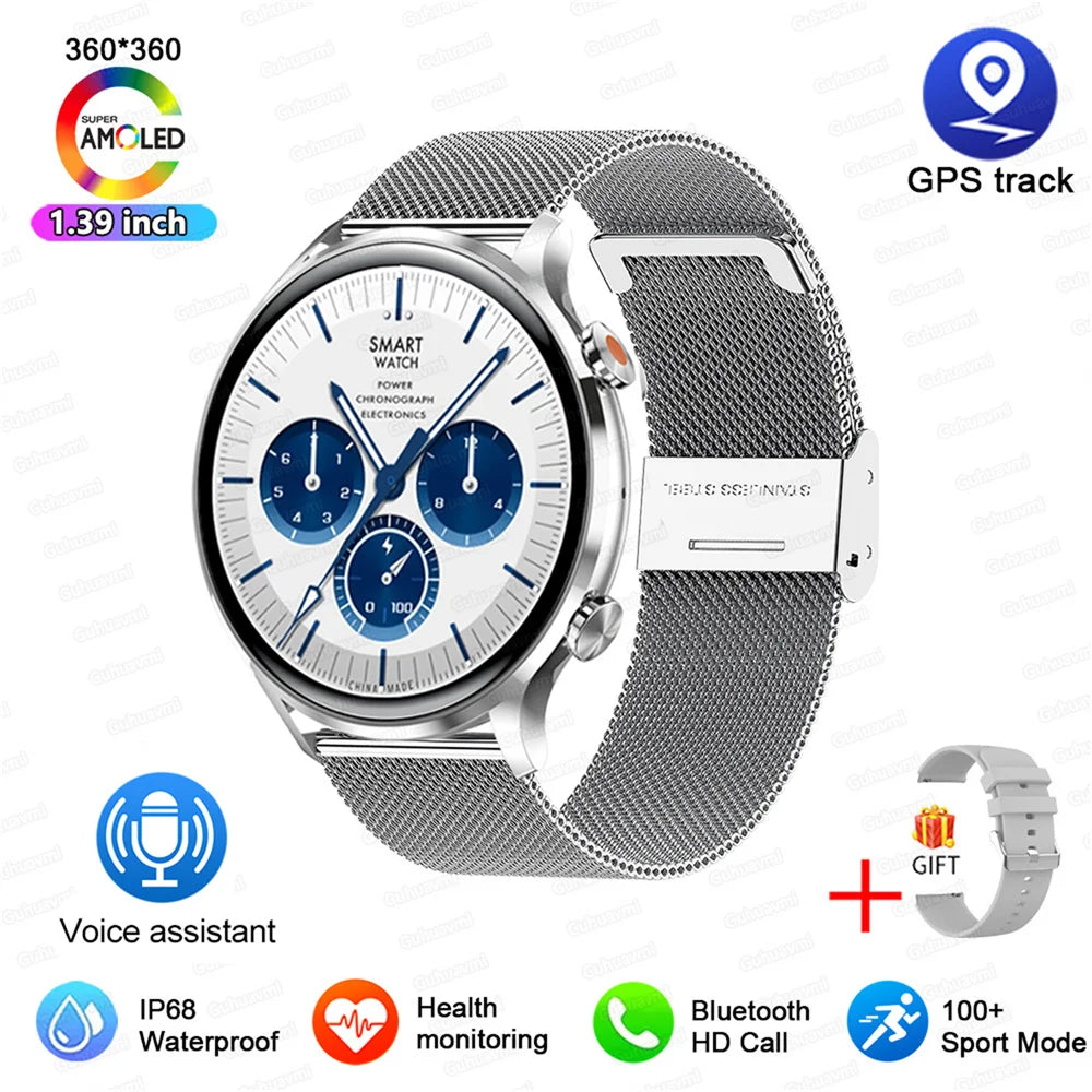 2025 AMOLED Smartwatch - Bluetooth Call, GPS, IP68 Waterproof, Android & iOS