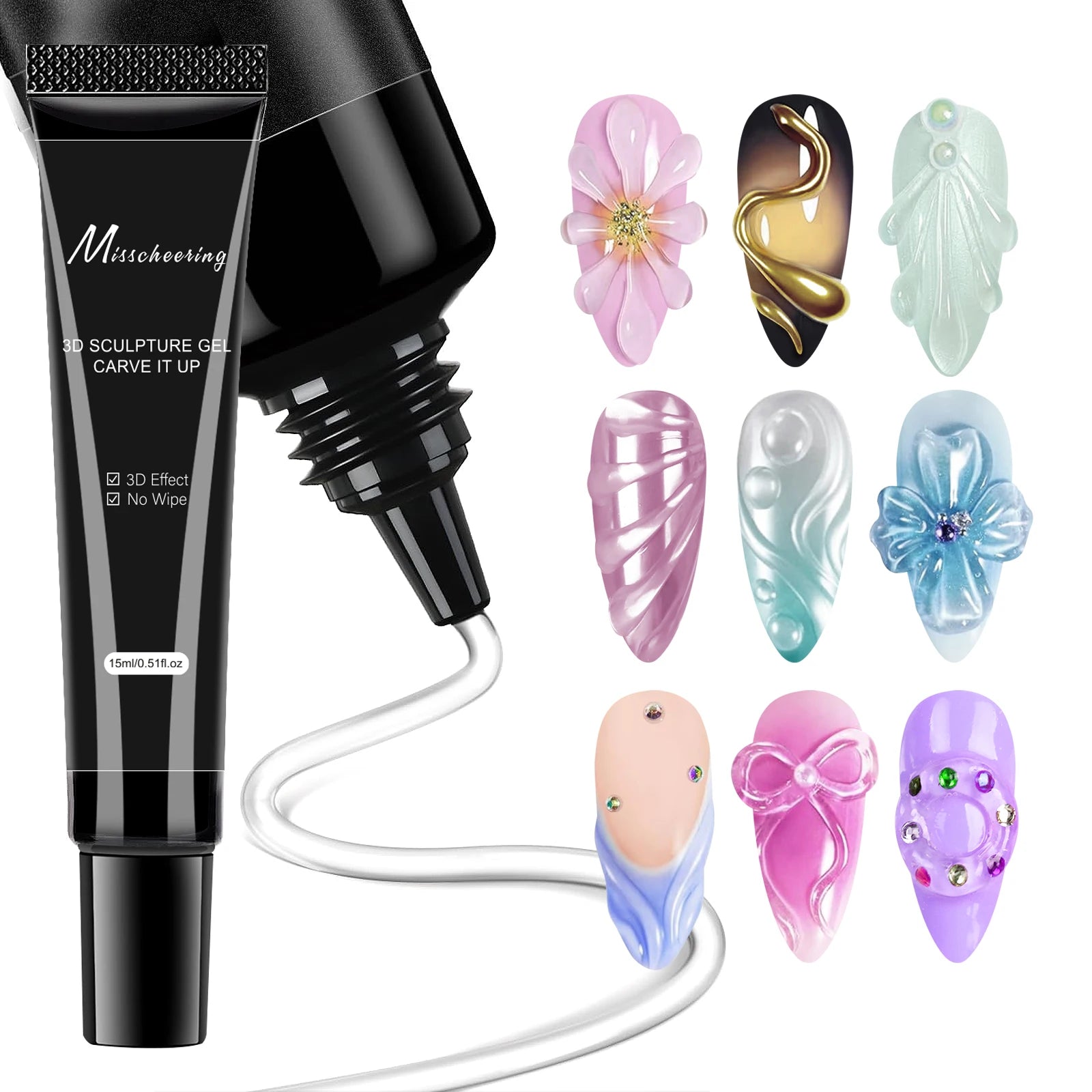 Nail Rhinestone Glue Gel - Super Strong 3D Nail Art Adhesive