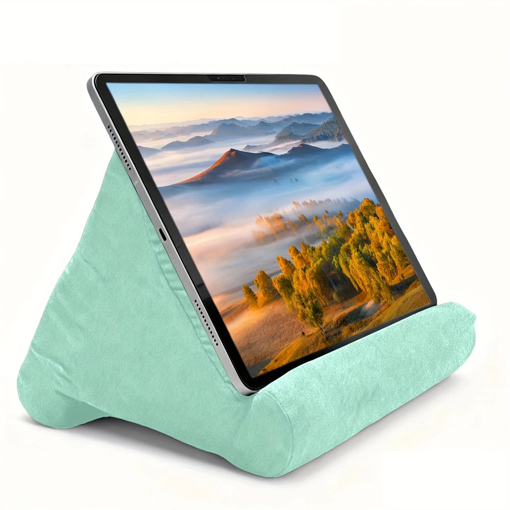 Soft Pillow Tablet Stand - Multi-Angle Adjustable Reading Holder for iPad & Tablets