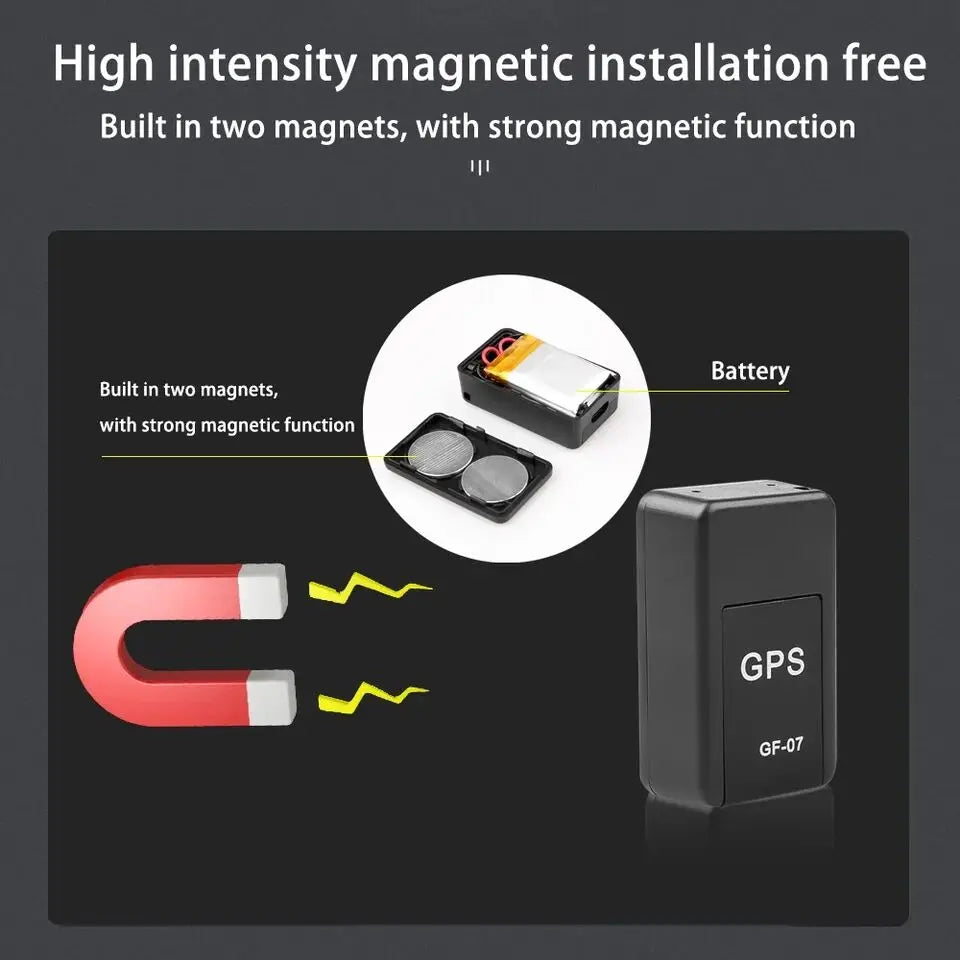 GPS Tracker GF-07 - Mini Magnetic Anti-Theft Vehicle Tracking Device