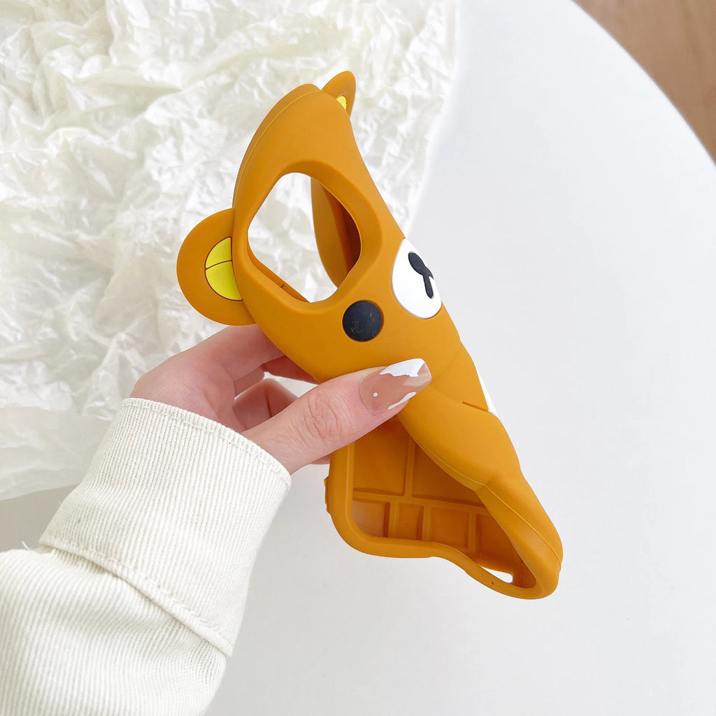 Rilakkuma Bear Silicone Case for iPhone - Cute Soft Cover for All Models