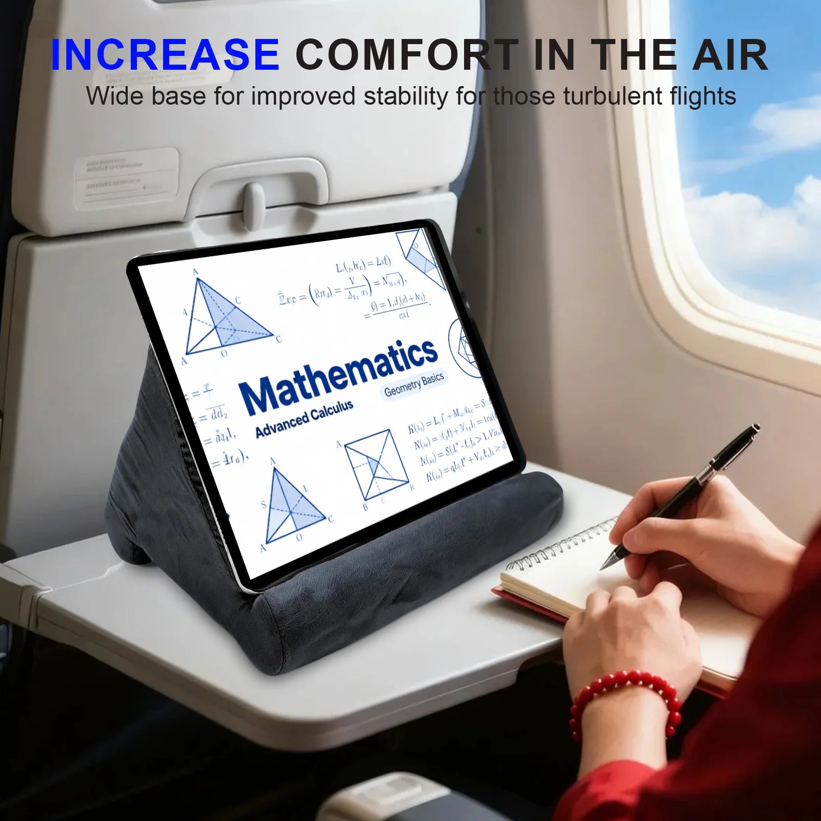 Soft Pillow Tablet Stand - Multi-Angle Adjustable Reading Holder for iPad & Tablets