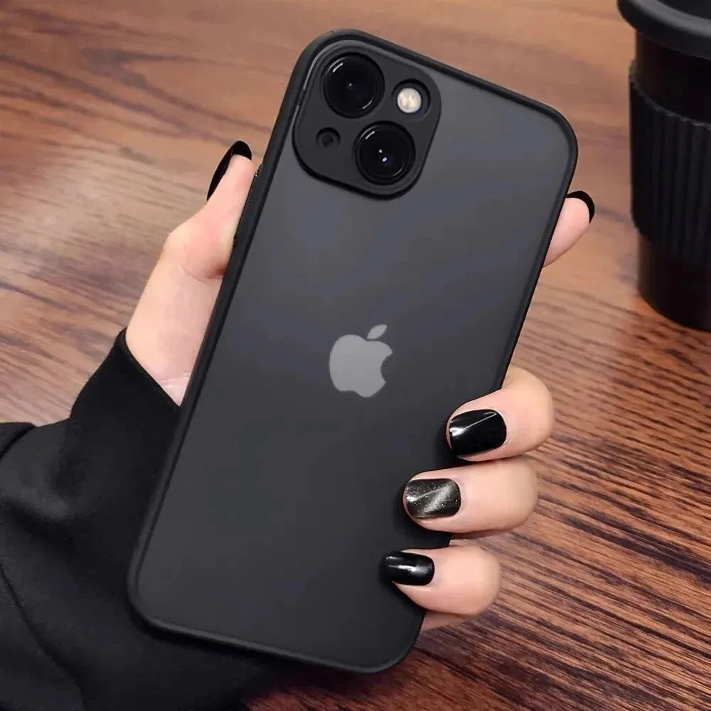 Shockproof Armor Matte Case for iPhone - Silicone Bumper Hard PC Back Cover