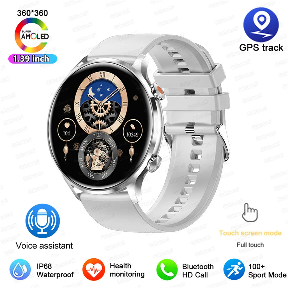 2025 AMOLED Smartwatch - Bluetooth Call, GPS, IP68 Waterproof, Android & iOS