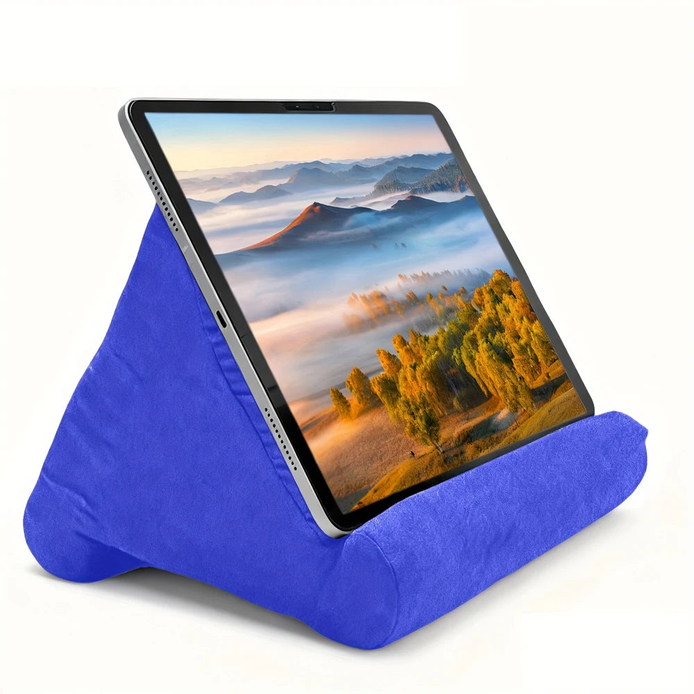 Soft Pillow Tablet Stand - Multi-Angle Adjustable Reading Holder for iPad & Tablets