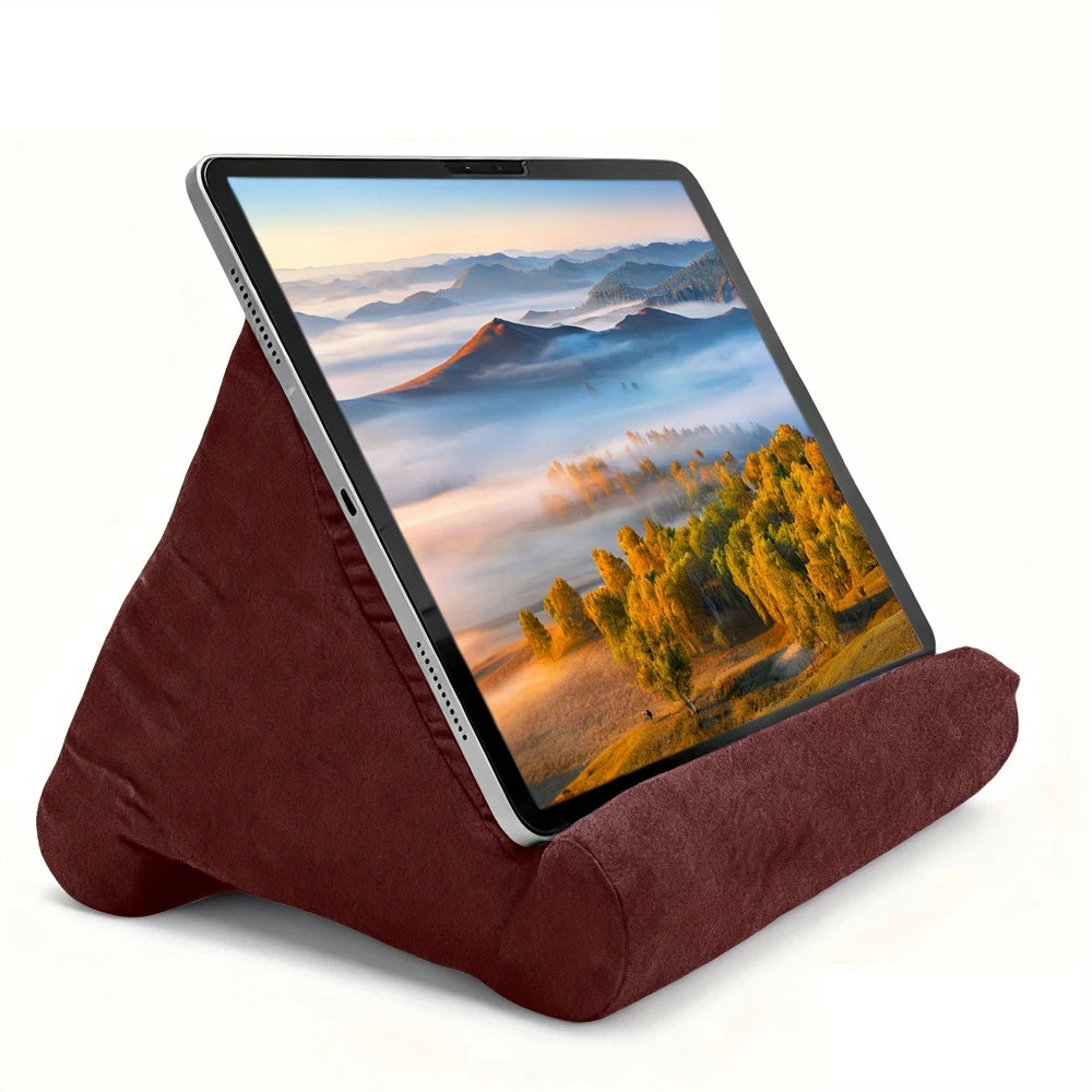 Soft Pillow Tablet Stand - Multi-Angle Adjustable Reading Holder for iPad & Tablets