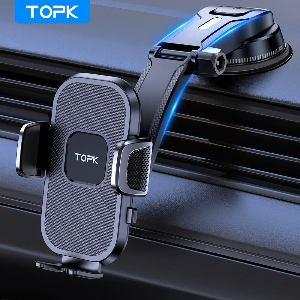 TOPK Gravity Car Phone Holder - Dashboard, Windshield & Air Vent Mount