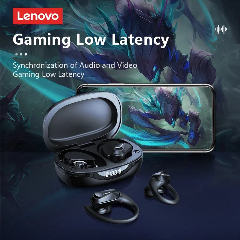 Lenovo LP75 TWS Bluetooth 5.3 Earbuds - LED Display, Noise Reduction, Waterproof