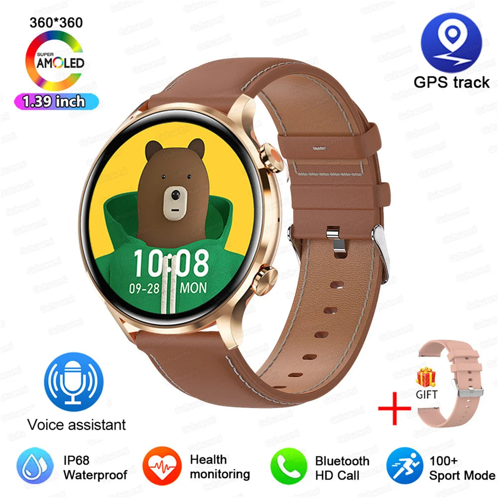 2025 AMOLED Smartwatch - Bluetooth Call, GPS, IP68 Waterproof, Android & iOS